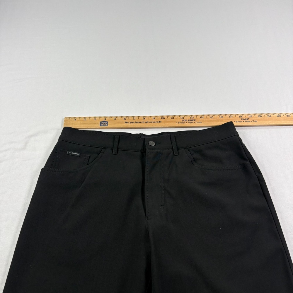 Alberto Pants Mens Size 50 (34x32) Black Ceramica Chino Stretch Golf Casual - Picture 6 of 11